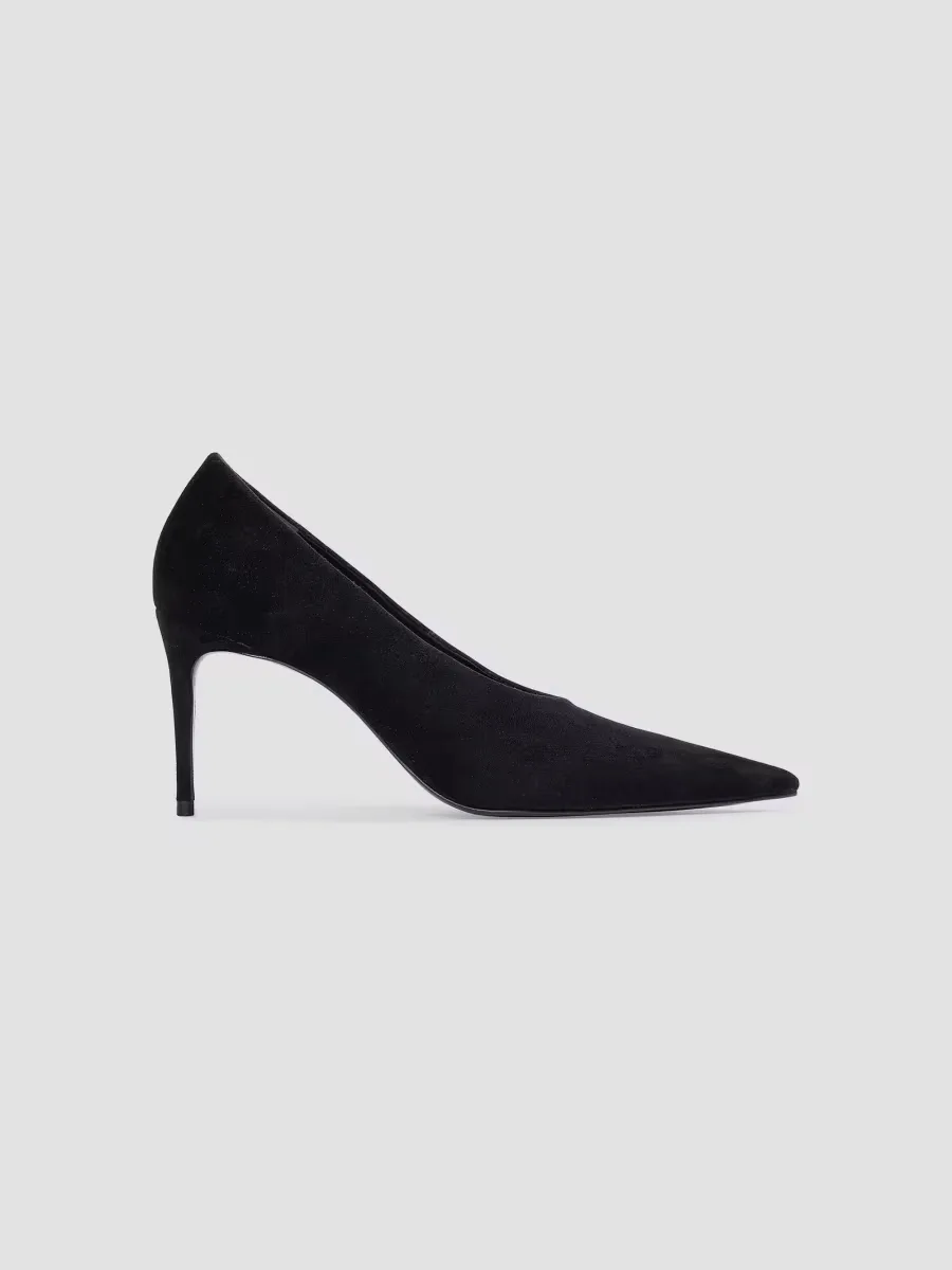 Jona 80MM Suede Pumps by Black Suede Studio