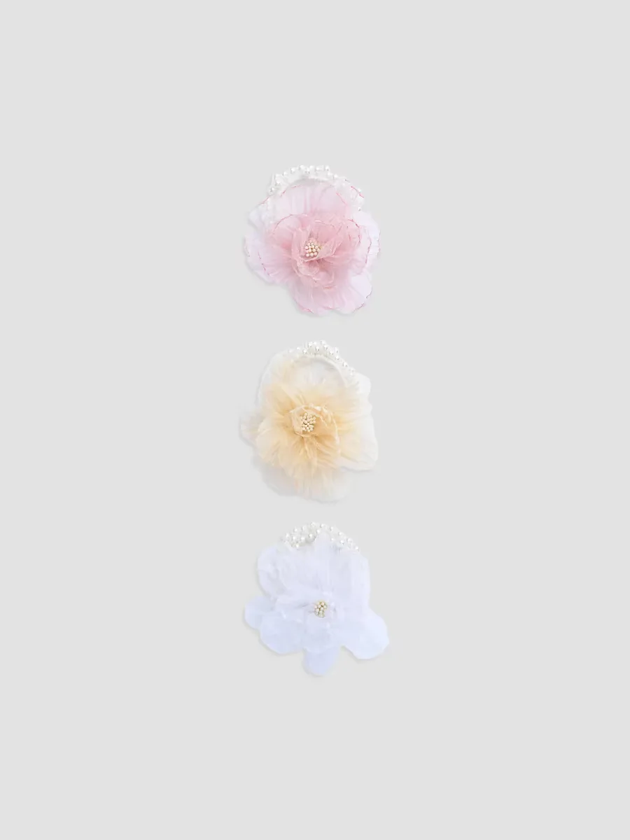 Pearl Blossom Scrunchie Set by Mimi Tutu