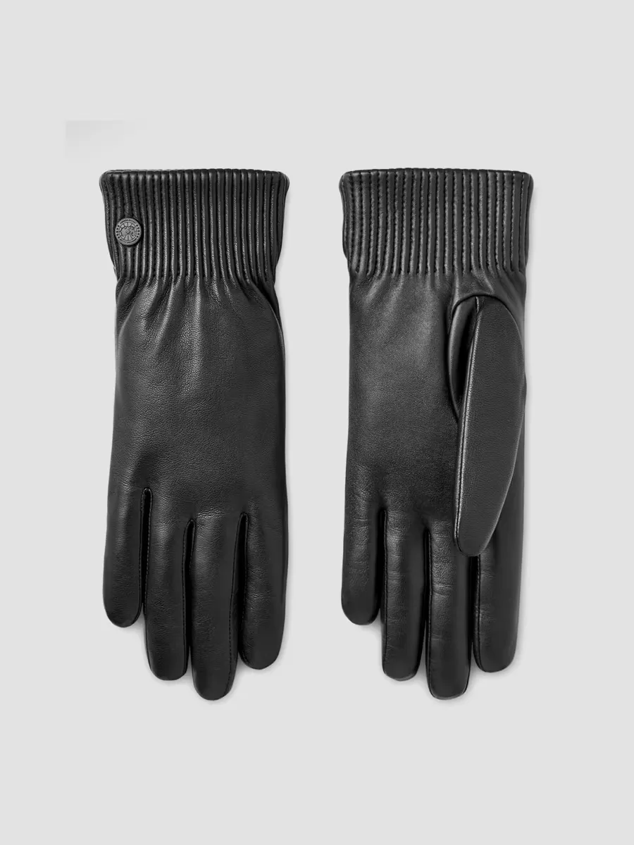 Ribbed Leather Gloves by Canada Goose