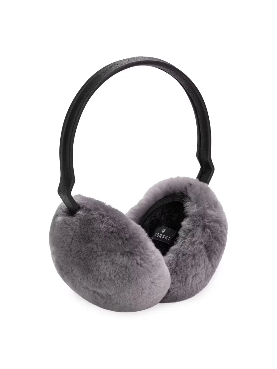 Select Shearling Lamb Earmuffs with Leather Frame