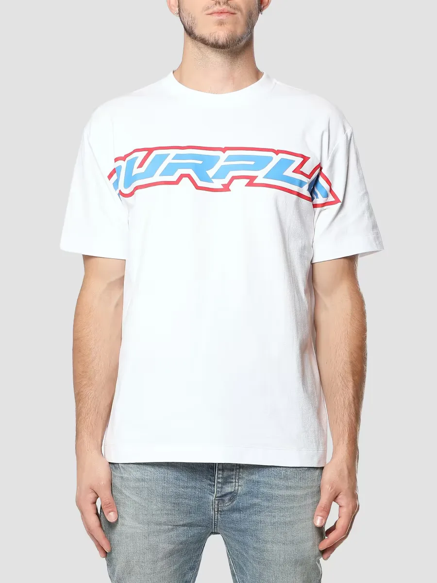 Logo Textured Jersey Crewneck T-Shirt by Purple Brand