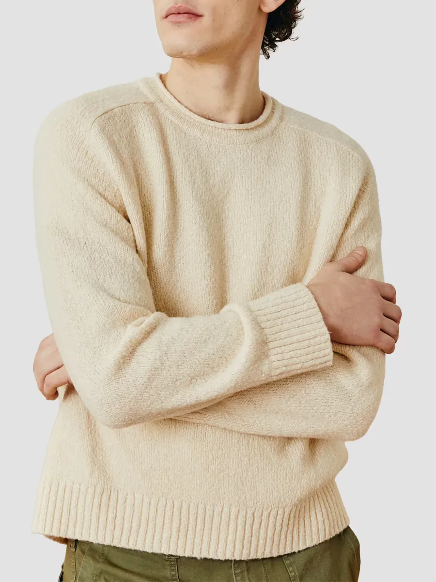 Boucl Wool-Blend Rolled-Neck Sweater