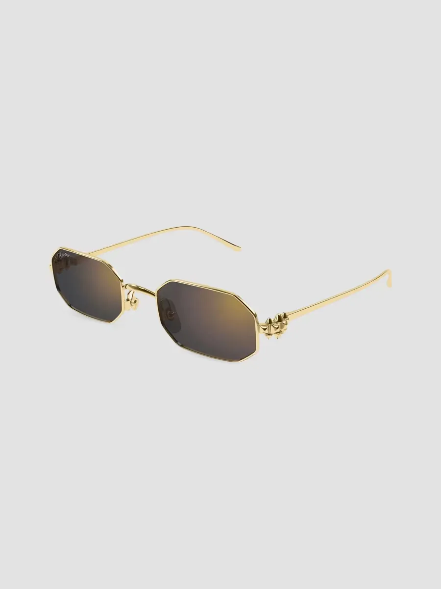 Clash De Cartier 53MM Platinum-Plated Geometric Sunglasses by Cartier's