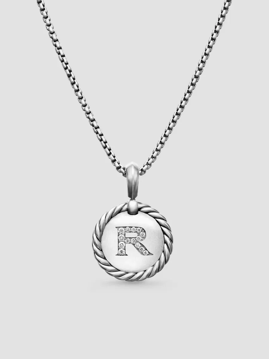 Initial Charm Necklace in Sterling Silver by David Yurman