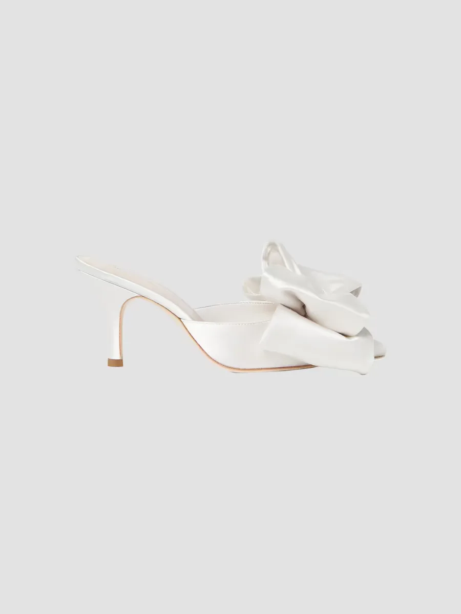 Margot 80MM Bow-Detailed Satin Mules by Loeffler Randall