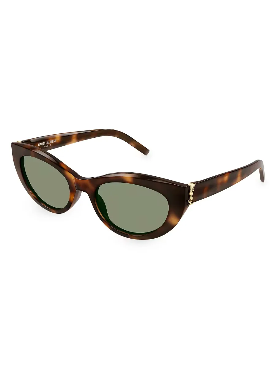 Monogram Hinge Acetate 54MM Cat-Eye Sunglasses by Saint Laurent