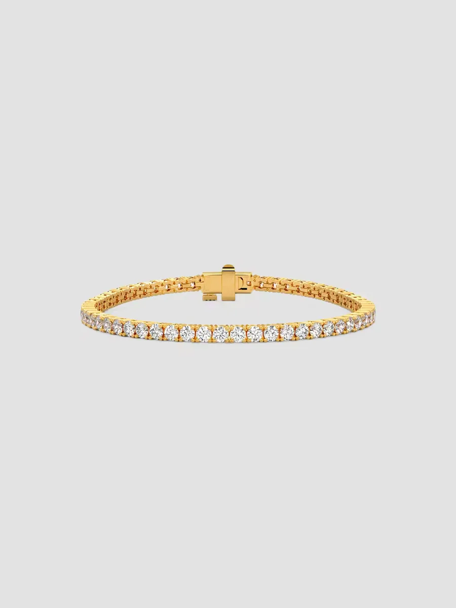 Diamonds 18K Yellow Gold & 5.00 TCW Lab-Grown Diamond Tennis Bracelet by Saks Fifth Avenue