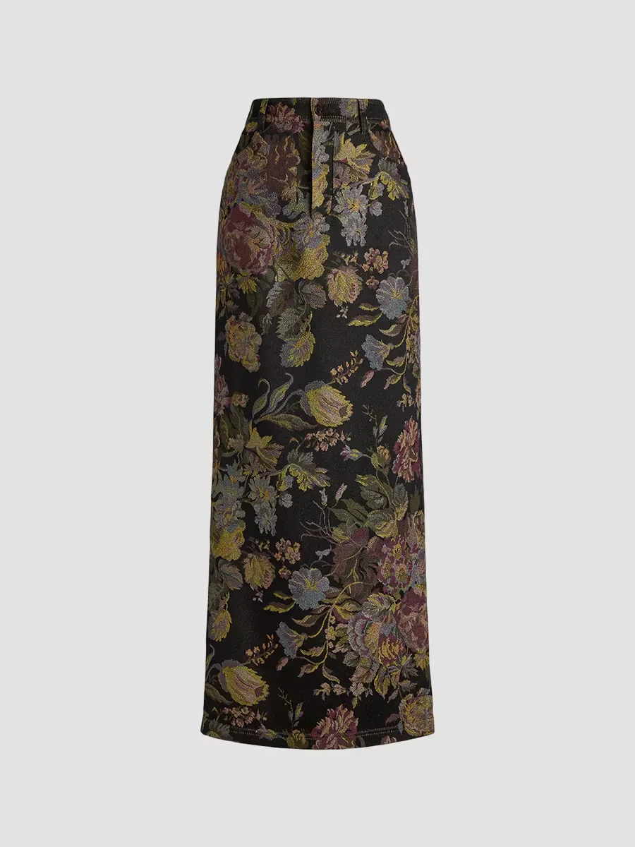 Fontaine Tapestry Jacquard Maxi Skirt by Ralph Lauren
