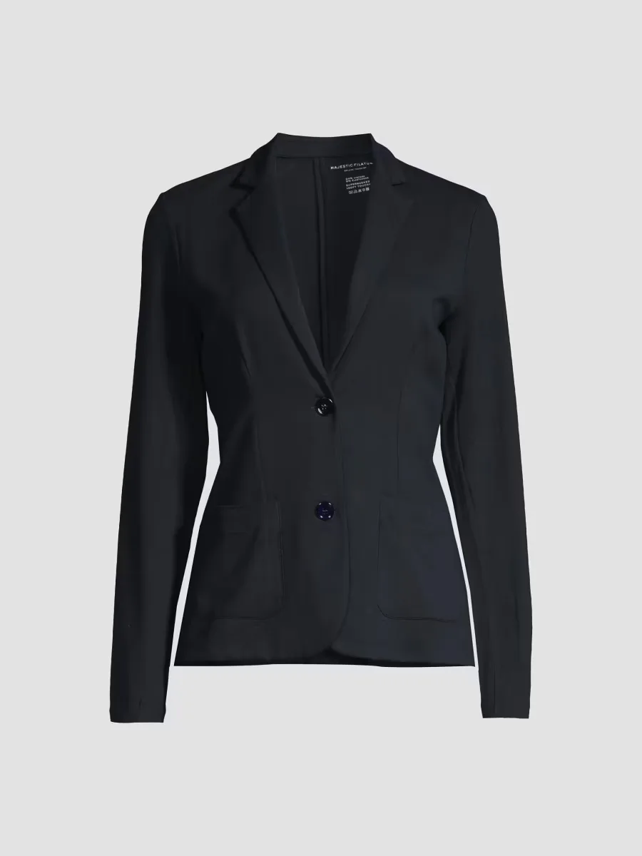 Soft Touch Two-Button Blazer by Majestic