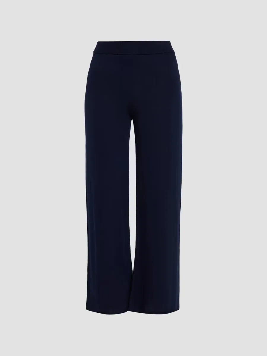 Cashmere Wide-Leg Ankle Pants by Majestic