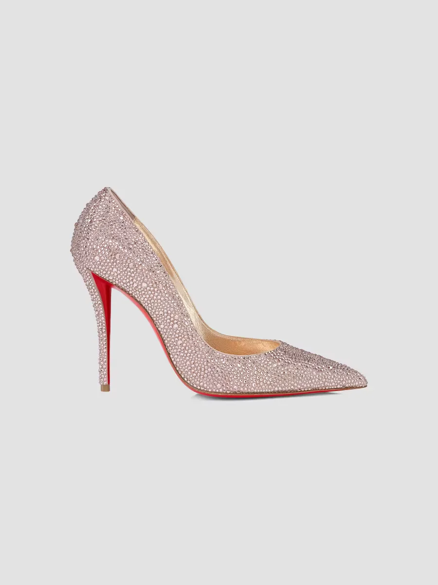 Miss Z Strass 100MM Suede Pumps