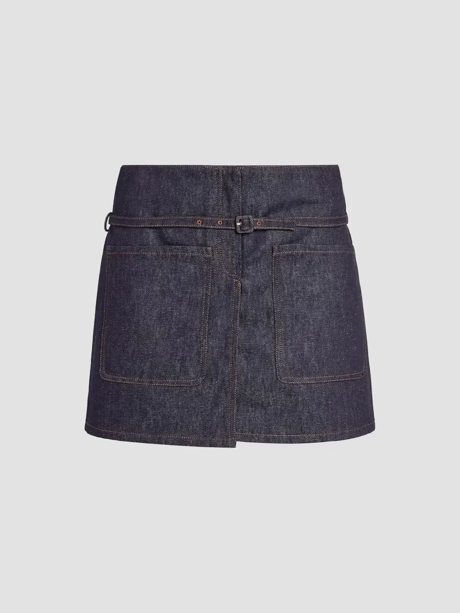 Cotton Denim Miniskirt by Courreges