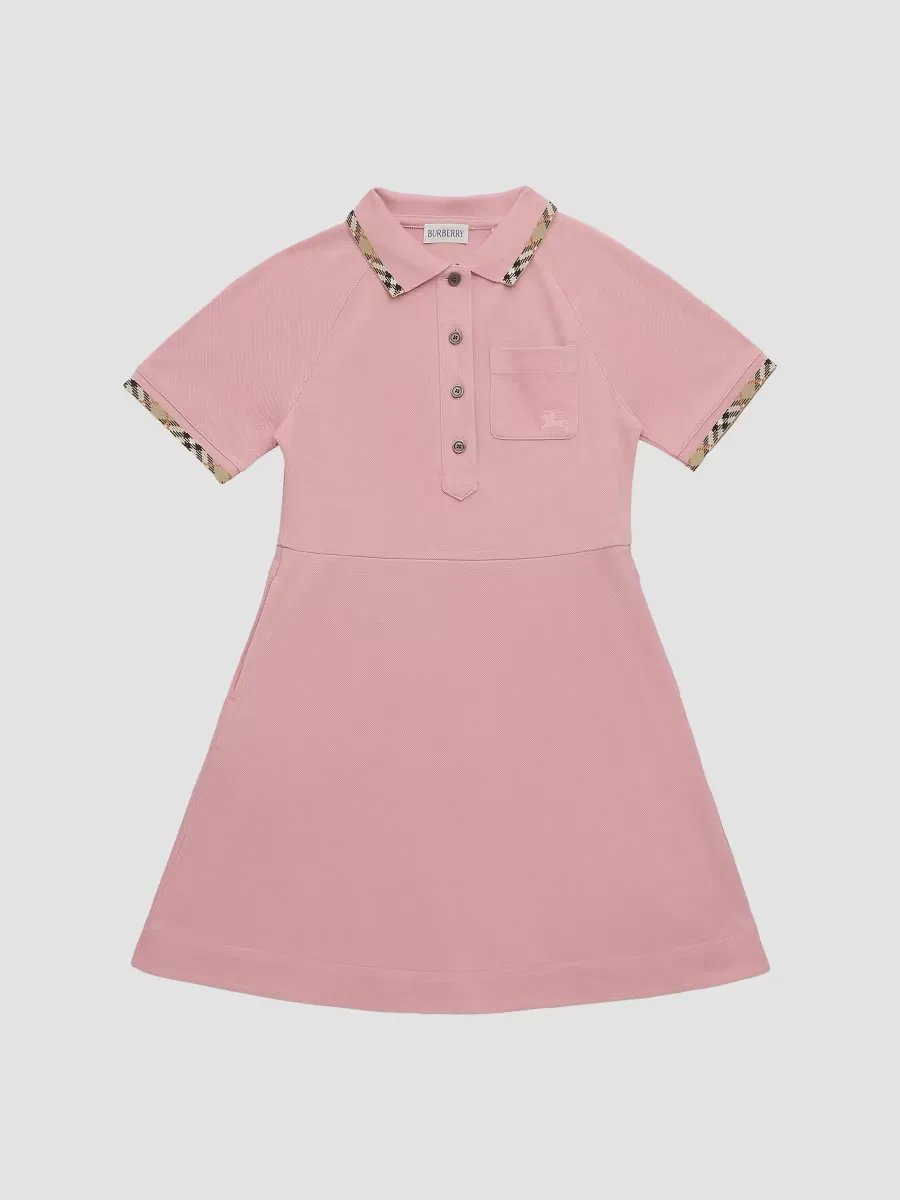 Check-Trimmed Polo Shirtdress by Burberry