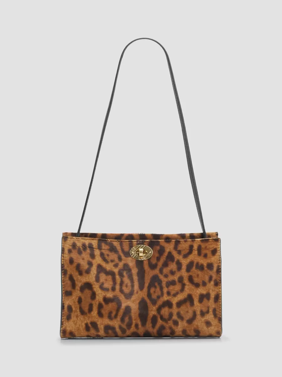Cotswolds Leopard-Print Calf Hair Pouch by Burberry