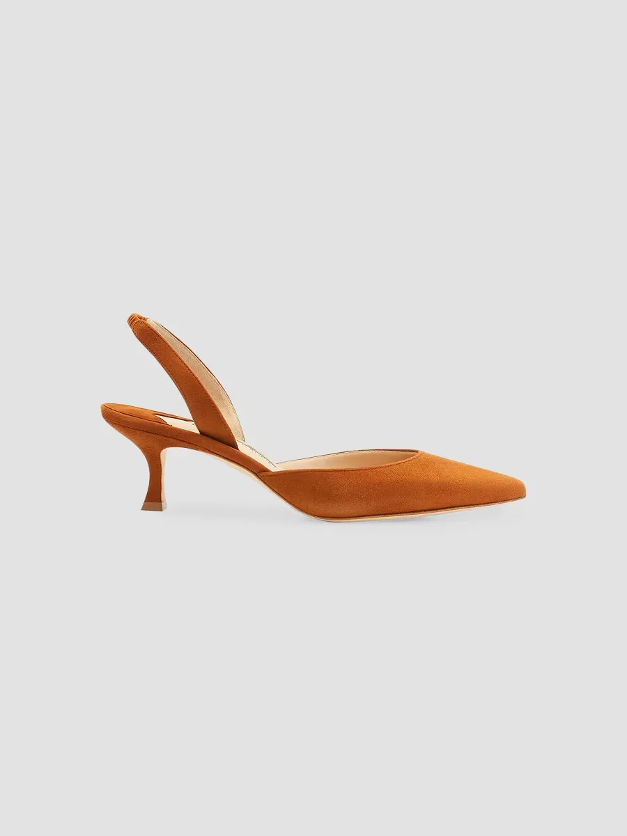 Carolyne 50MM Suede Slingback Pumps