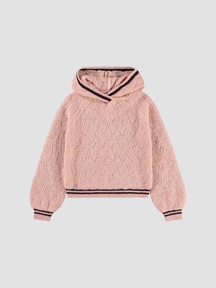 Gitta Pointelle-Knit Hoodie by Molo