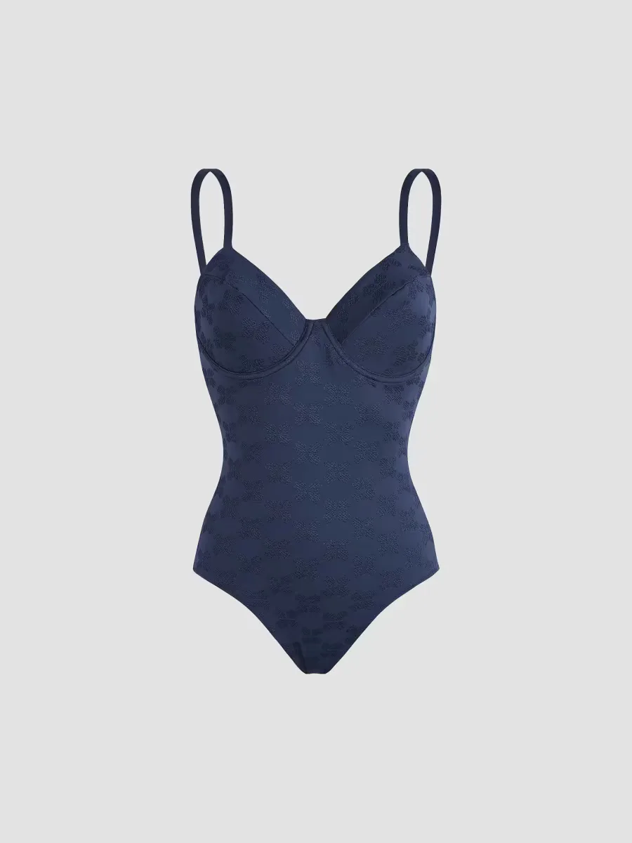 Turtle Monogram Jacquard One-Piece Swimsuit by Vilebrequin