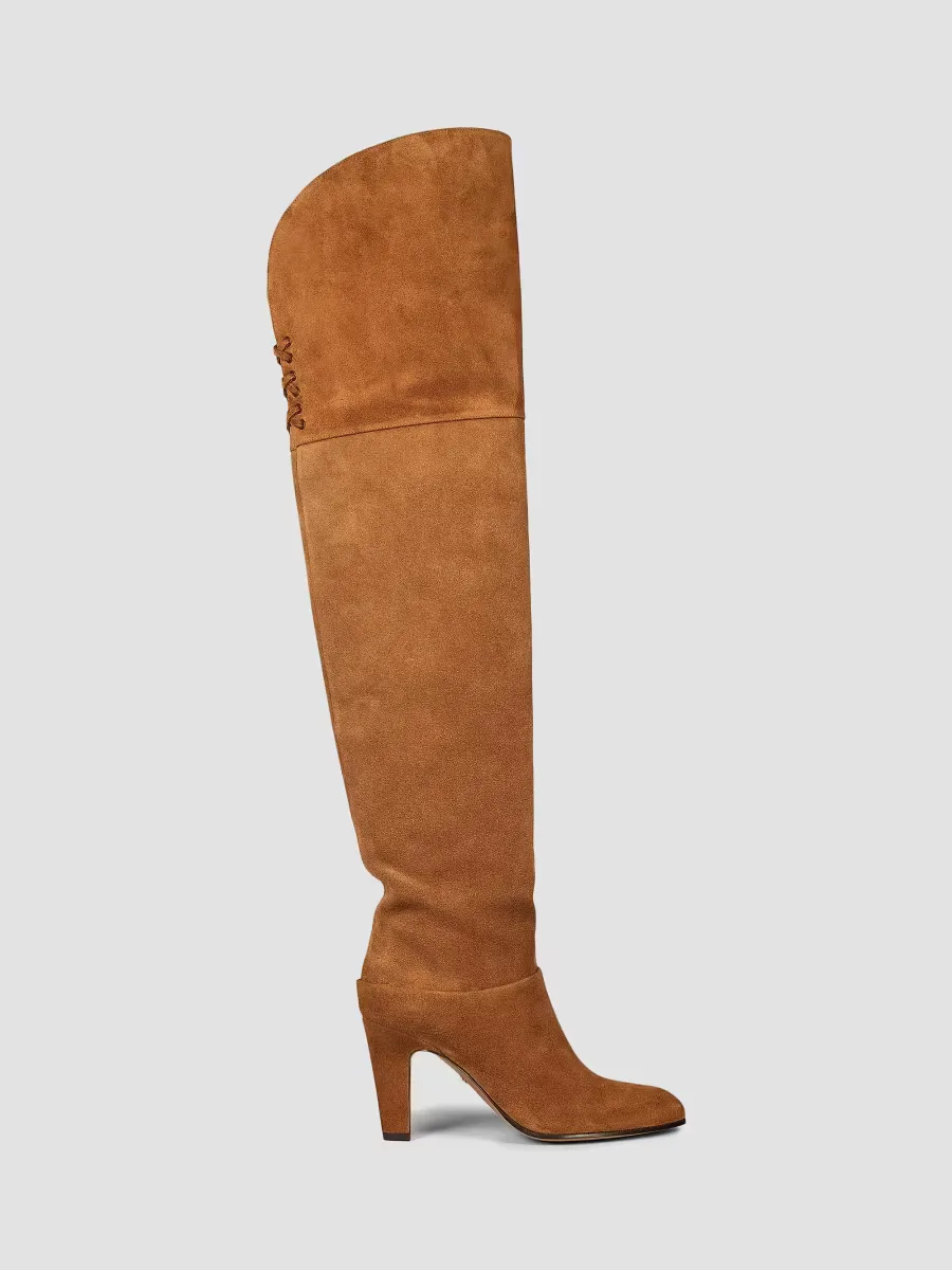 Eve 85MM Suede Knee-High Boots by Chloé