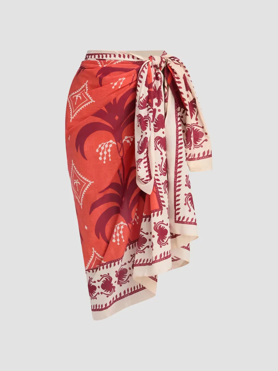 Whale Tail Dance of Side-Tie Pareo Skirt