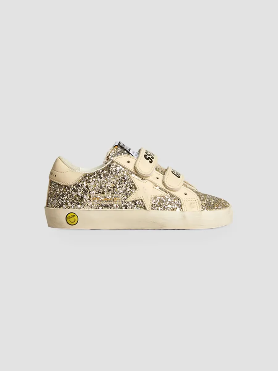Old School Glitter & Star Sneakers by Golden Goose