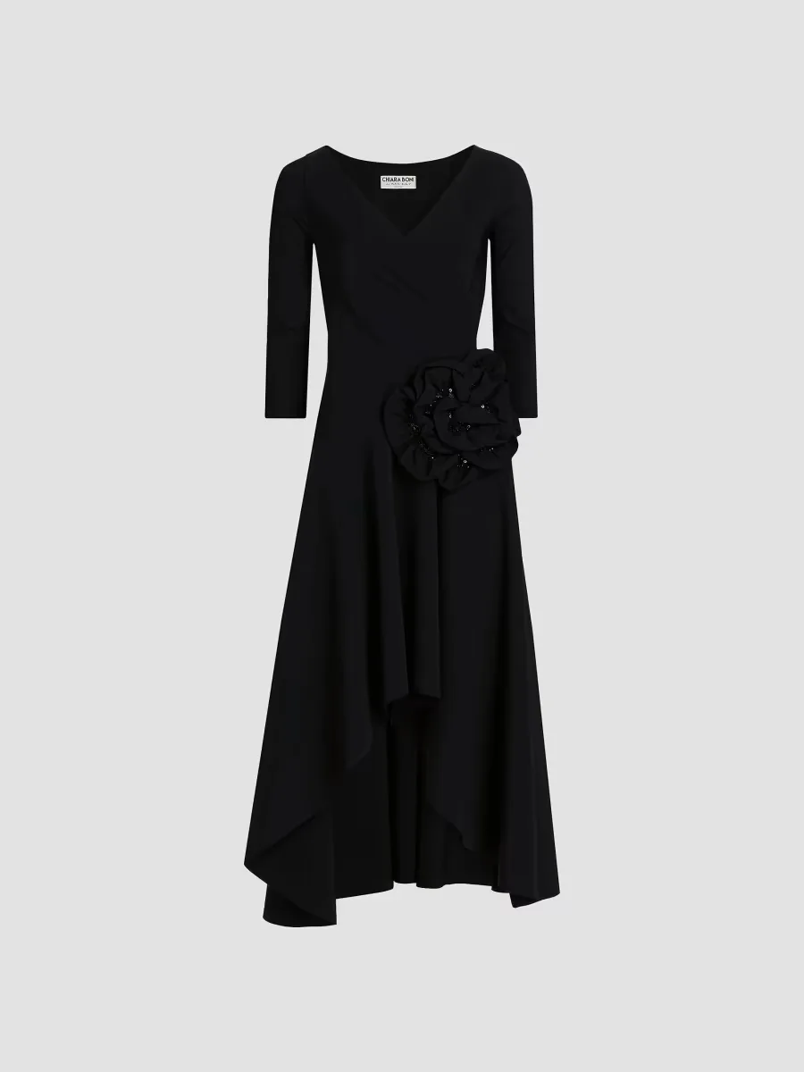 Rahim Rosette-Embellished Midi-Dress by Chiara Boni La Petite Robe
