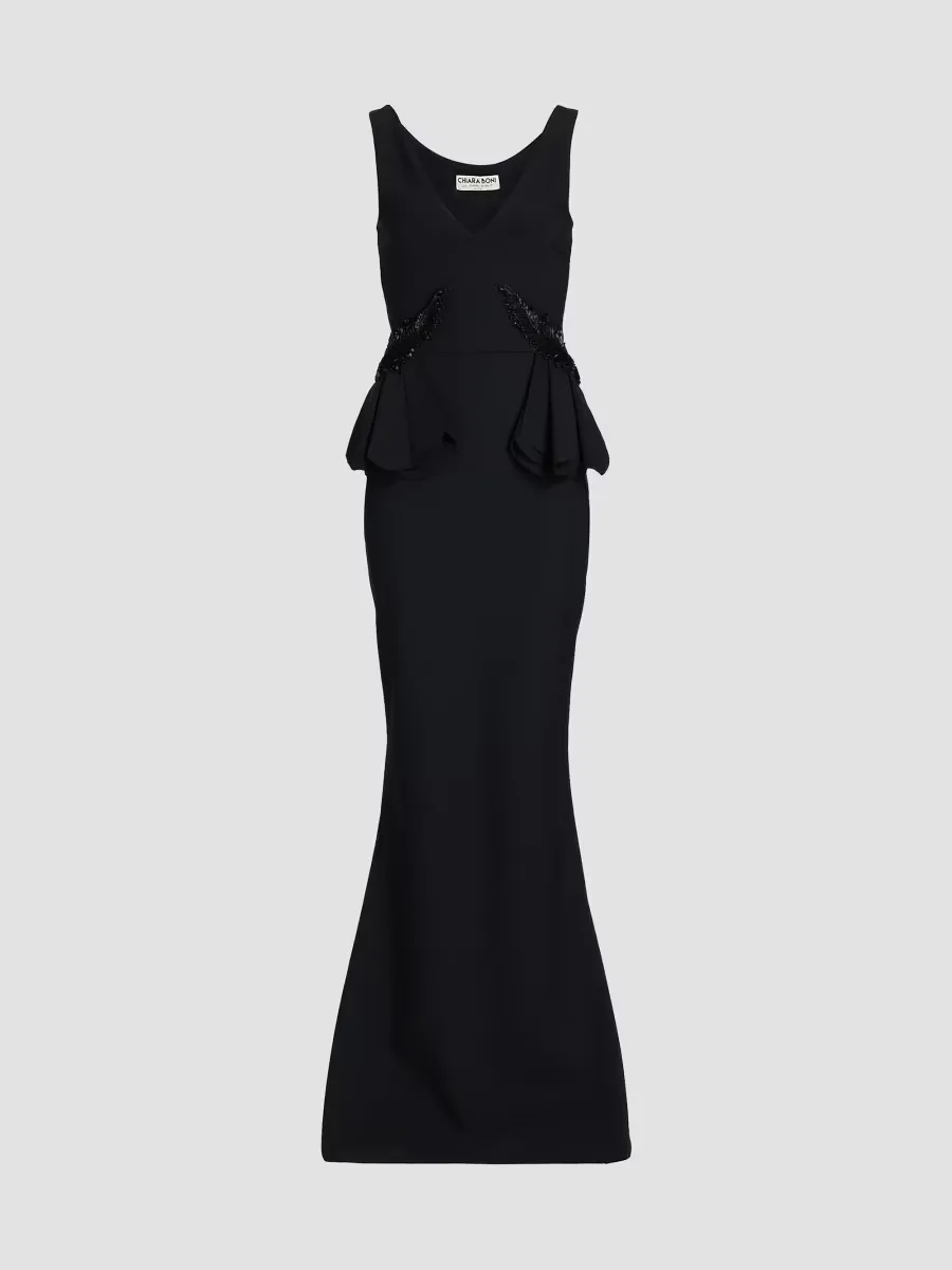 Nawa Embellished Jersey Gown by Chiara Boni La Petite Robe