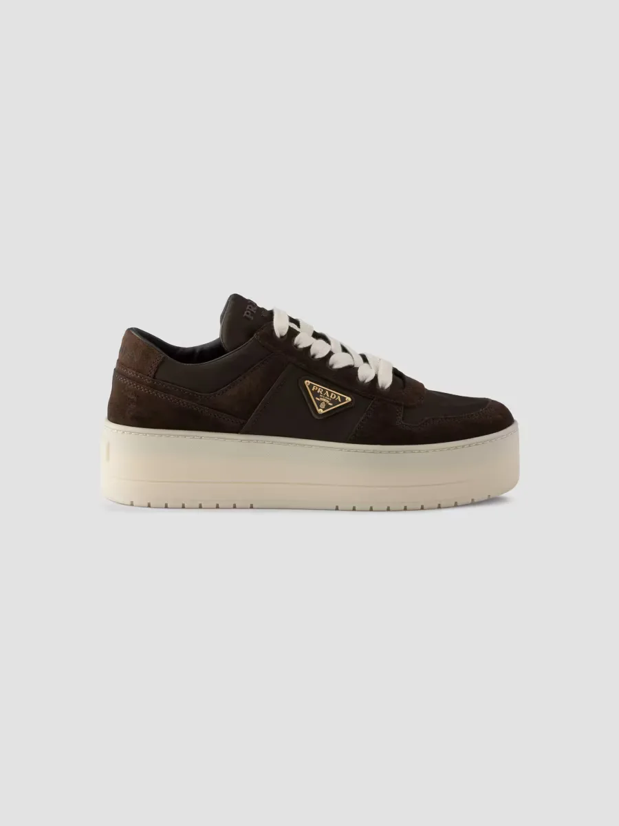 Downtown Bold Re-Nylon and Suede Sneakers