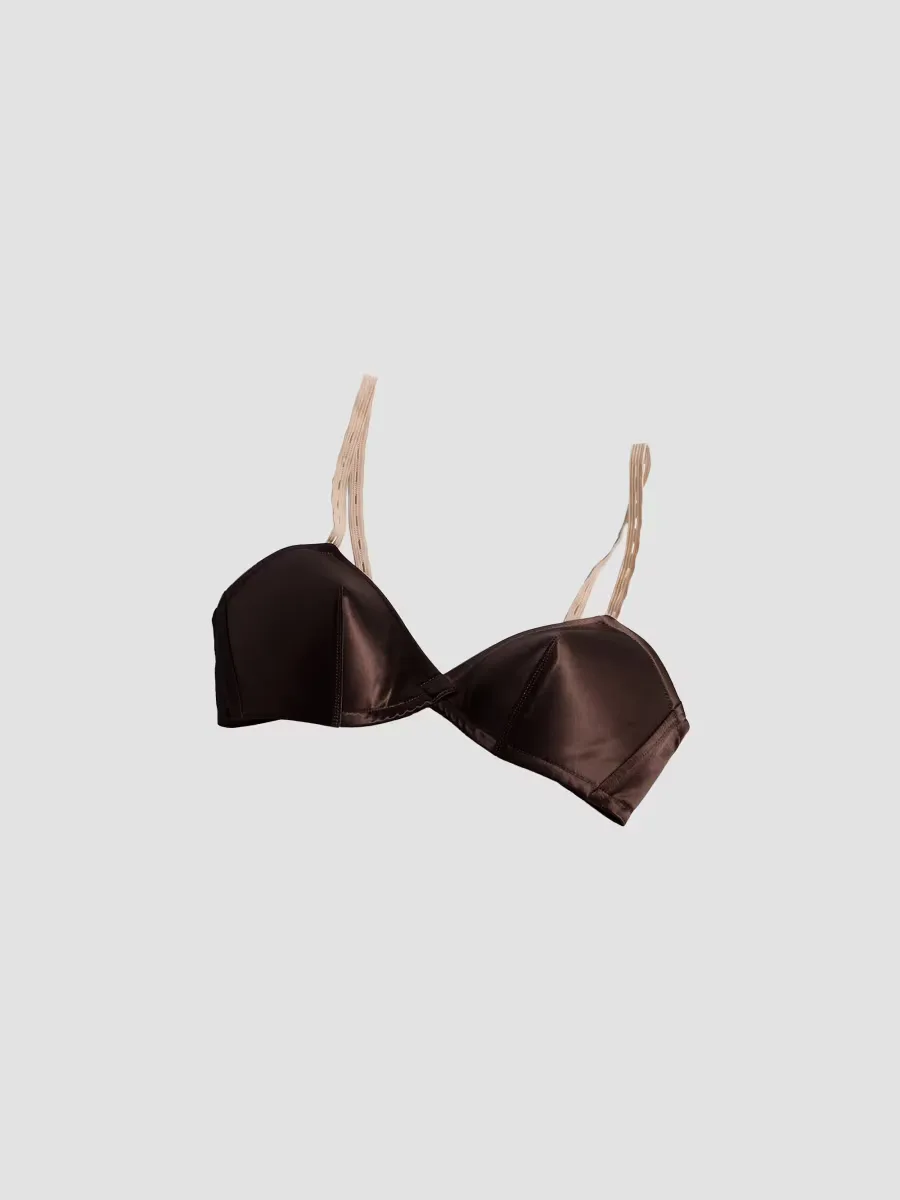 Satin Bra Top by Miu Miu