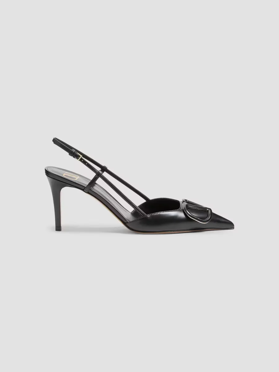 VLogo Signature Calfskin 80MM Slingback Pumps