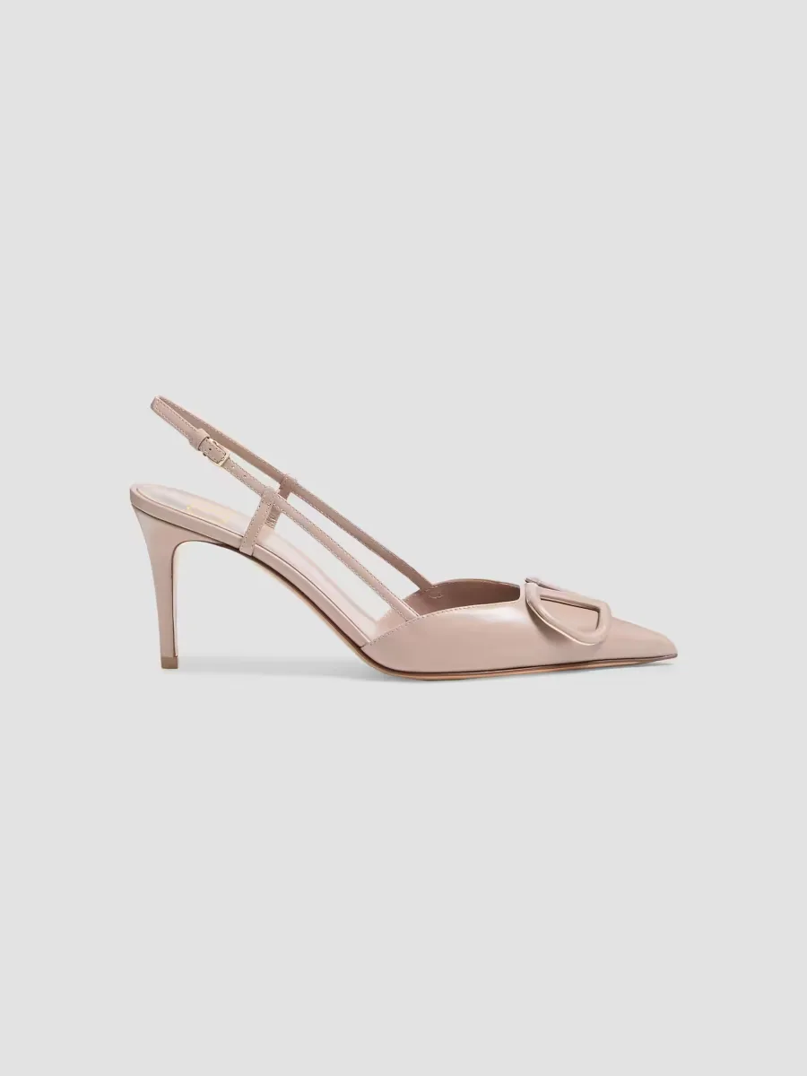 VLogo Signature Calfskin 80MM Slingback Pumps