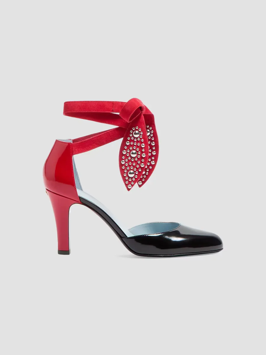 Foliefoliage Pumps in Abrasive Calfskin 85MM by Valentino