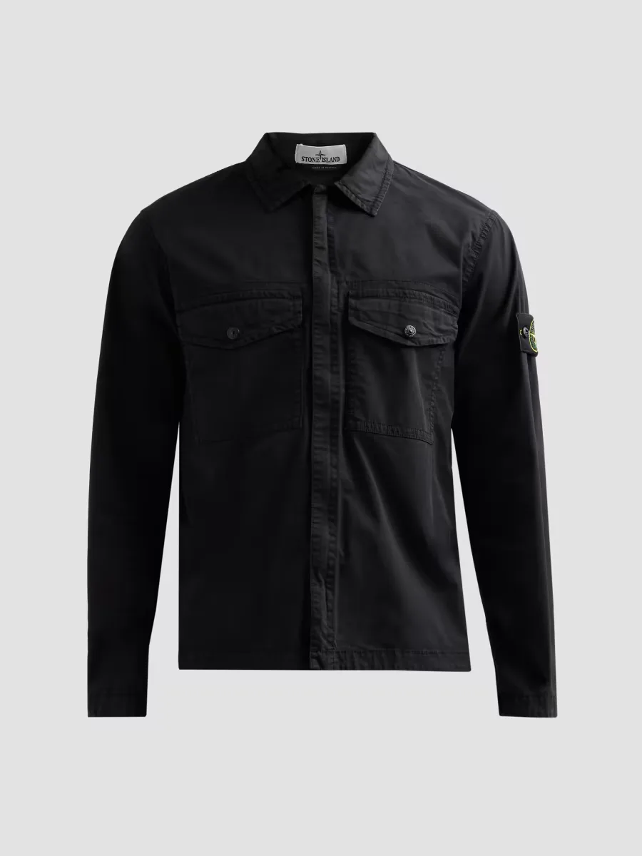 Stretch-Cotton Overshirt by Stone Island
