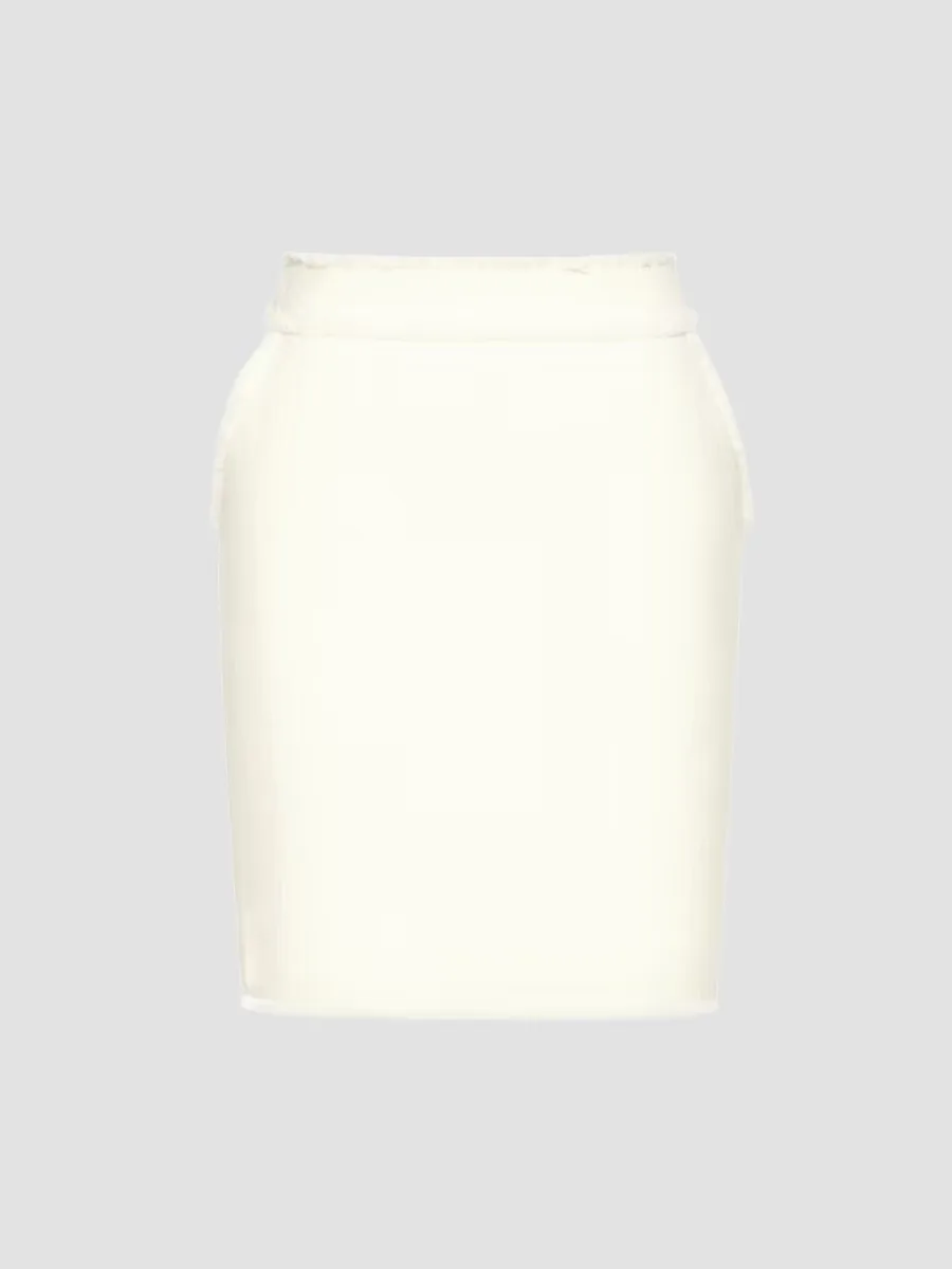 Short Wool Jersey Skirt by Max Mara