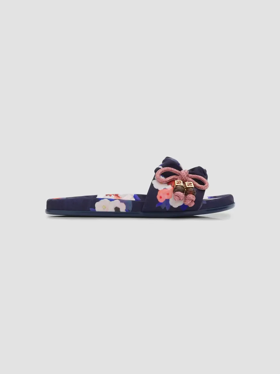 Feel FF Jacquard Satin Slides by FENDI