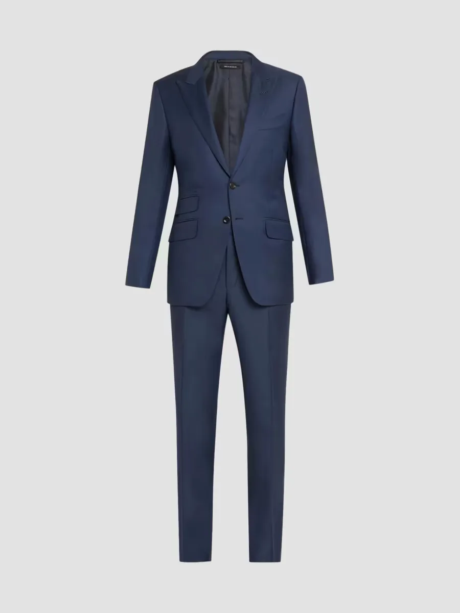 Modern-Fit Sharkskin Wool Suit by Tom Ford