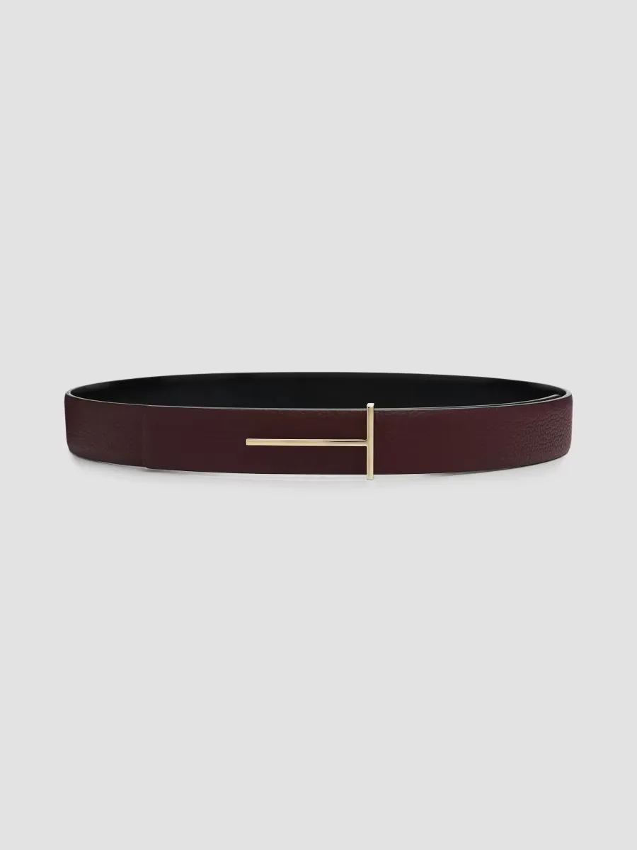 Leather Reversible Belt by Tom Ford