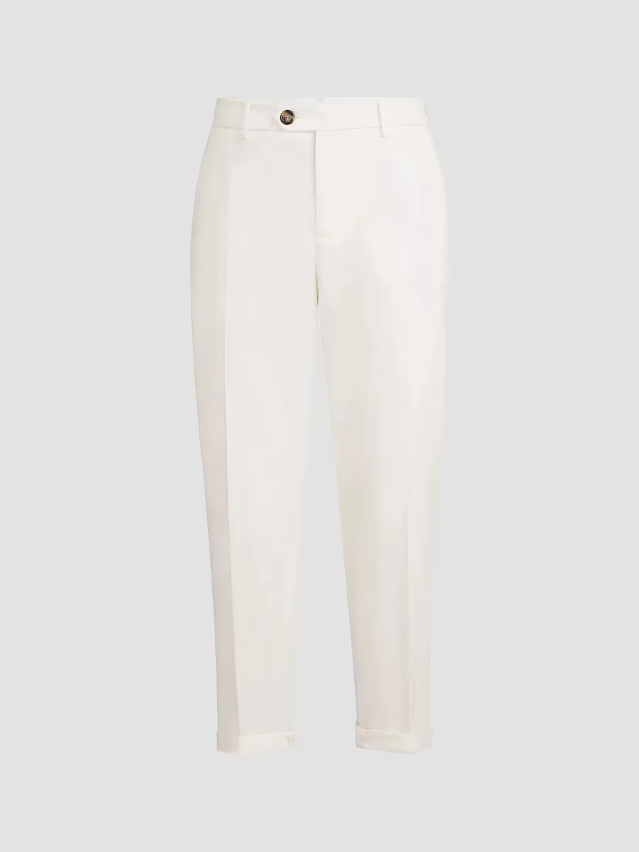 Garment Dyed Italian Fit Trousers by Brunello Cucinelli