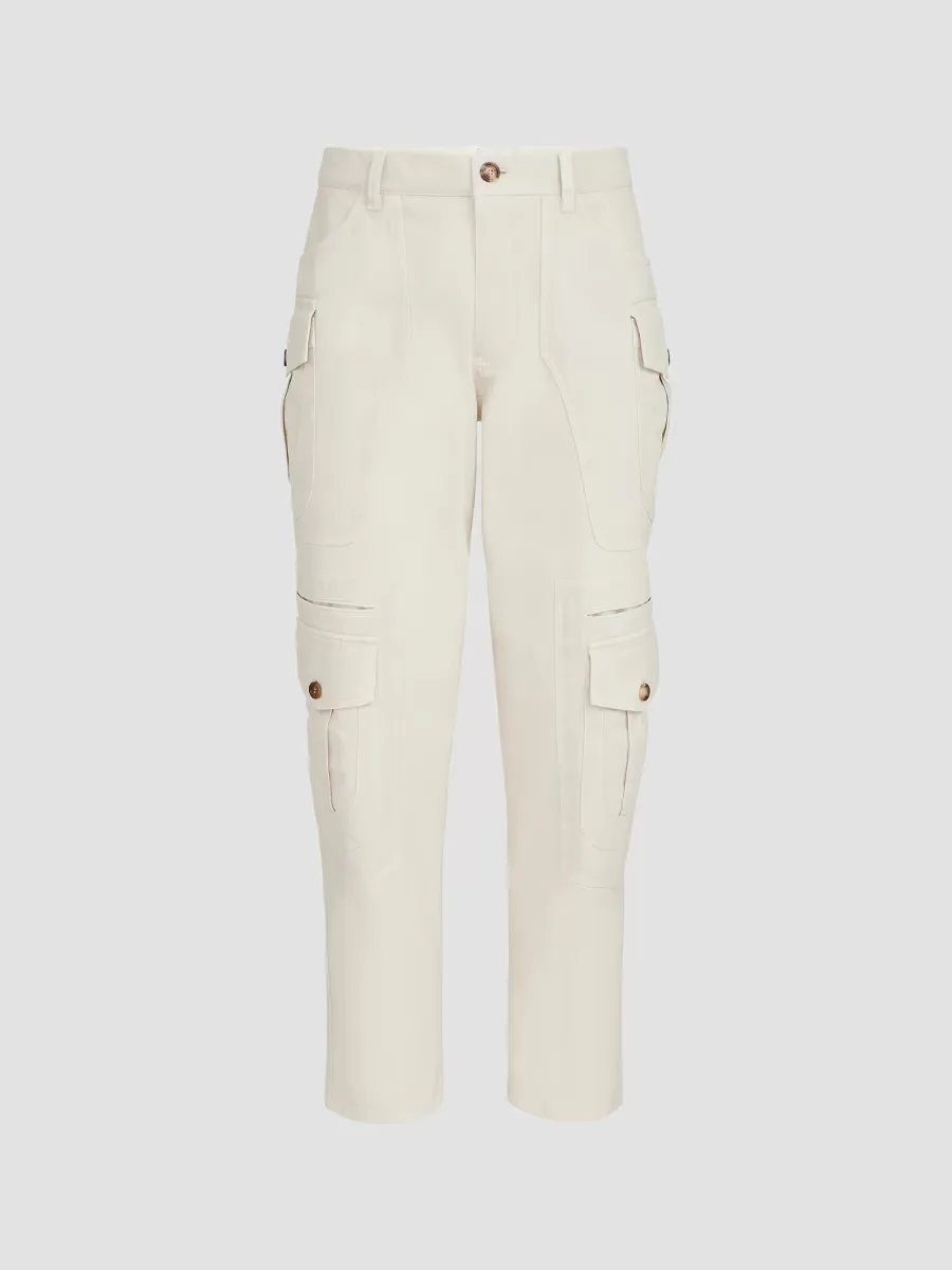 Peached Cotton Gabardine Explorer Trousers by Brunello Cucinelli