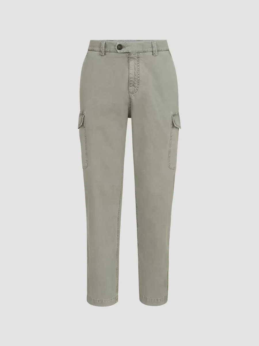 Peached Cotton Gabardine Trousers with Cargo Pockets by Brunello Cucinelli