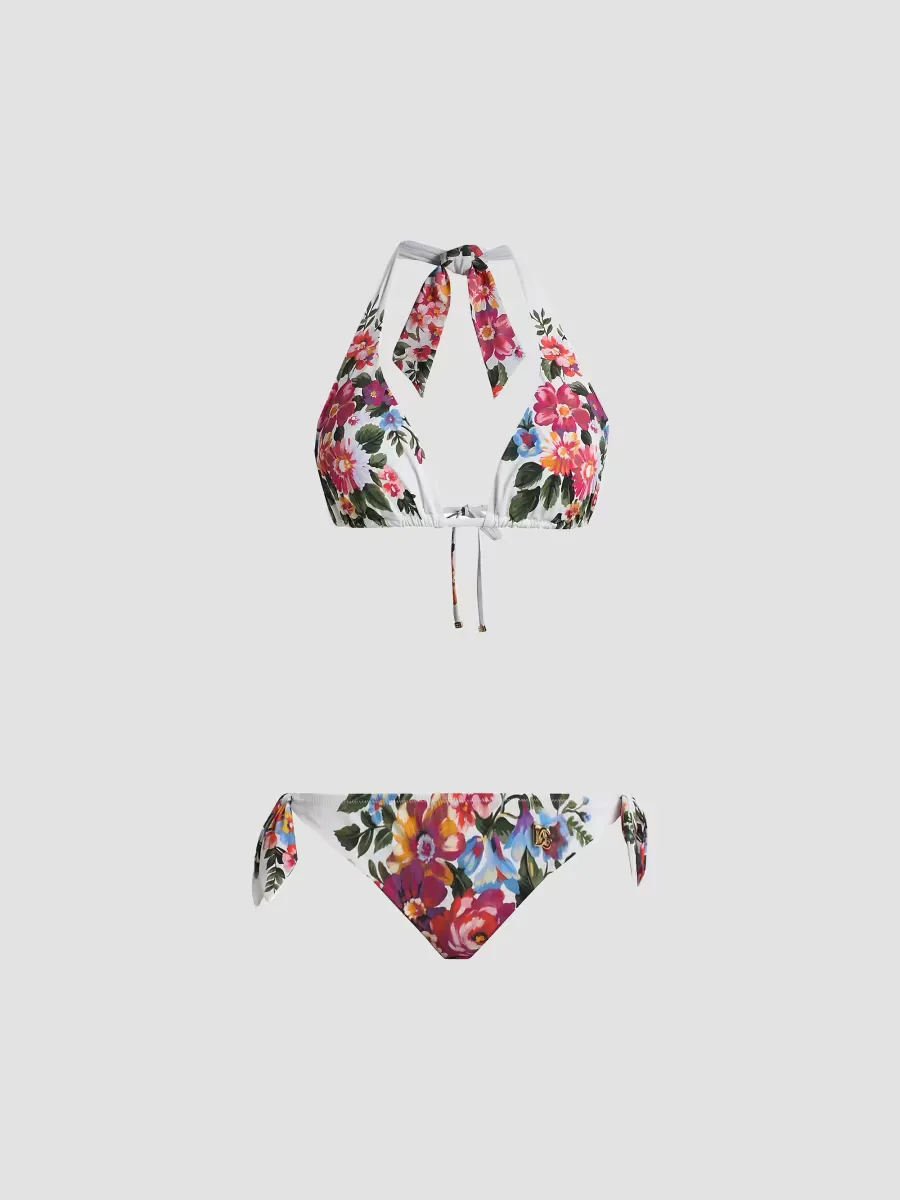 Boquet Print Halter Bikini by Dolce & Gabbana