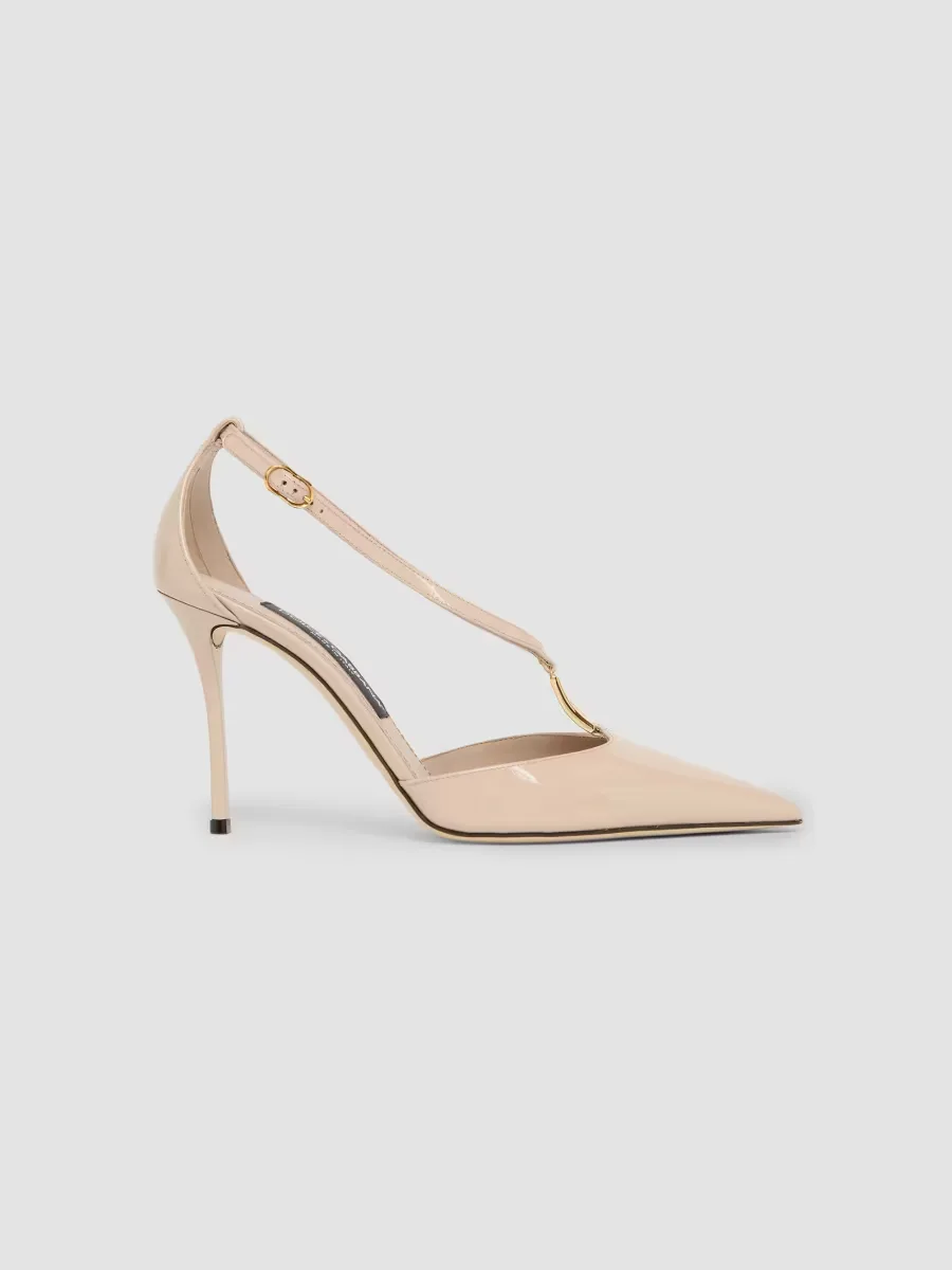 90MM Logo Leather Pumps by Dolce & Gabbana