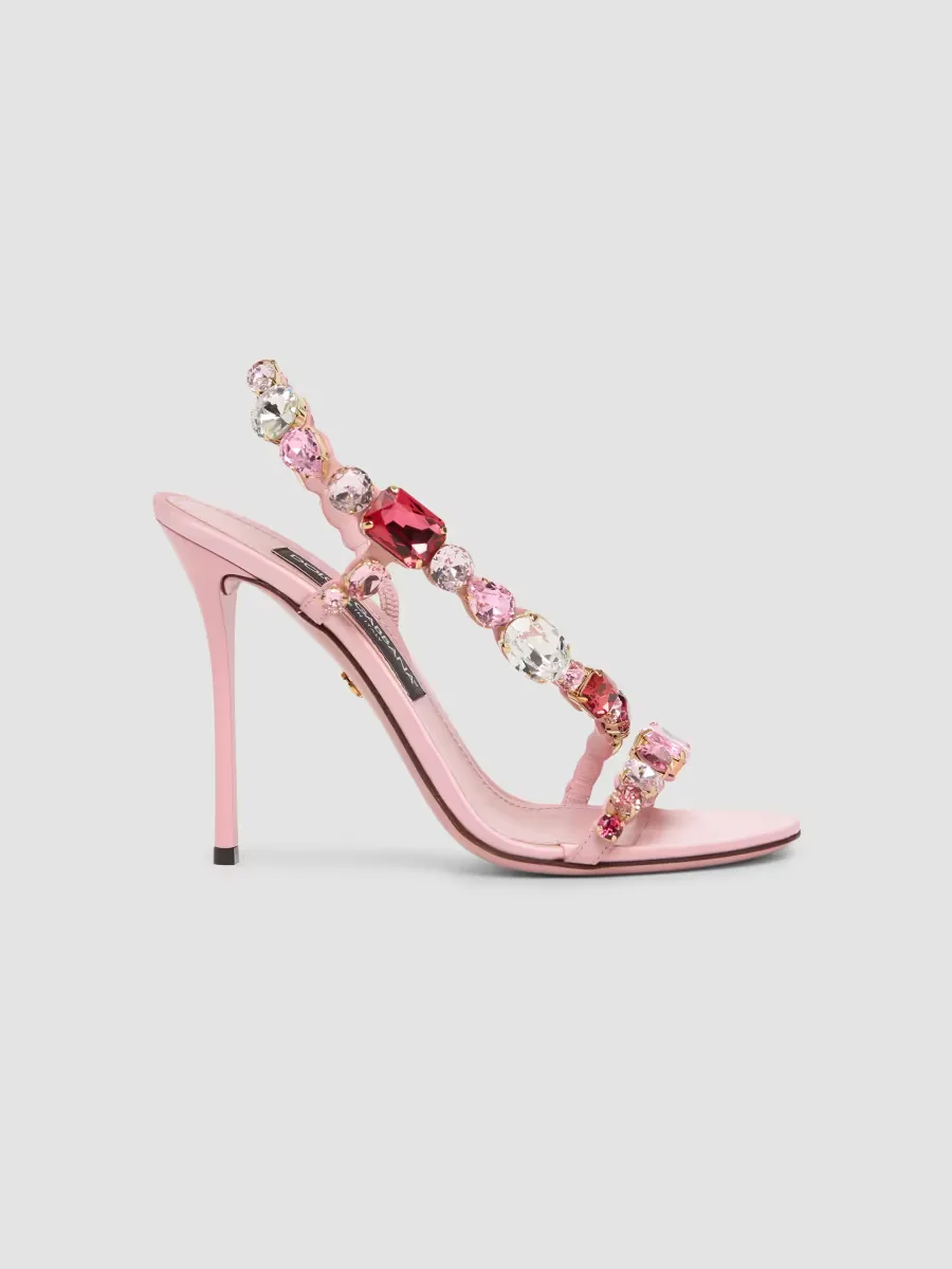 105MM Embellished Leather Sandals by Dolce & Gabbana