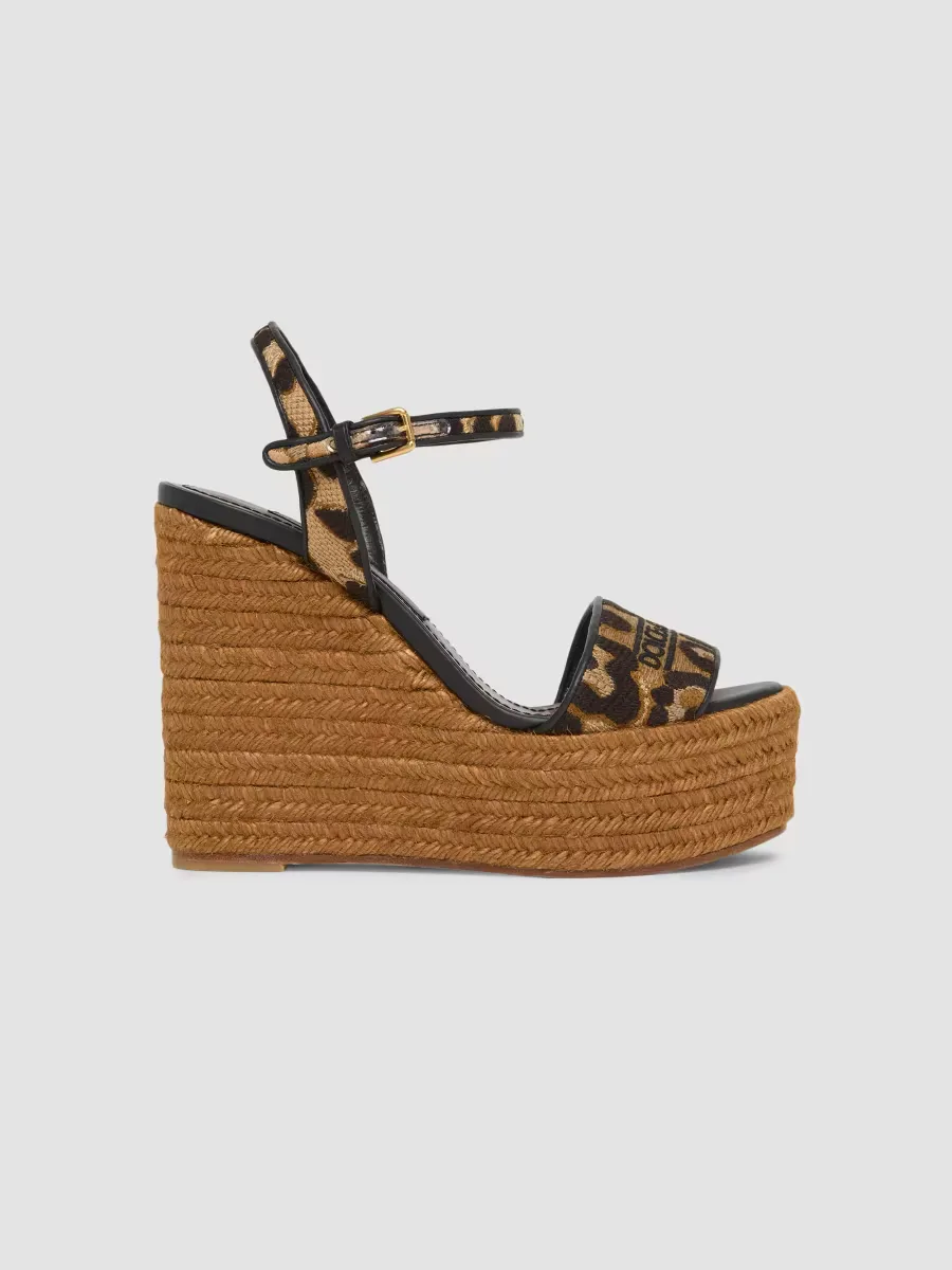 90MM Leopard Print Espadrille Sandals by Dolce & Gabbana