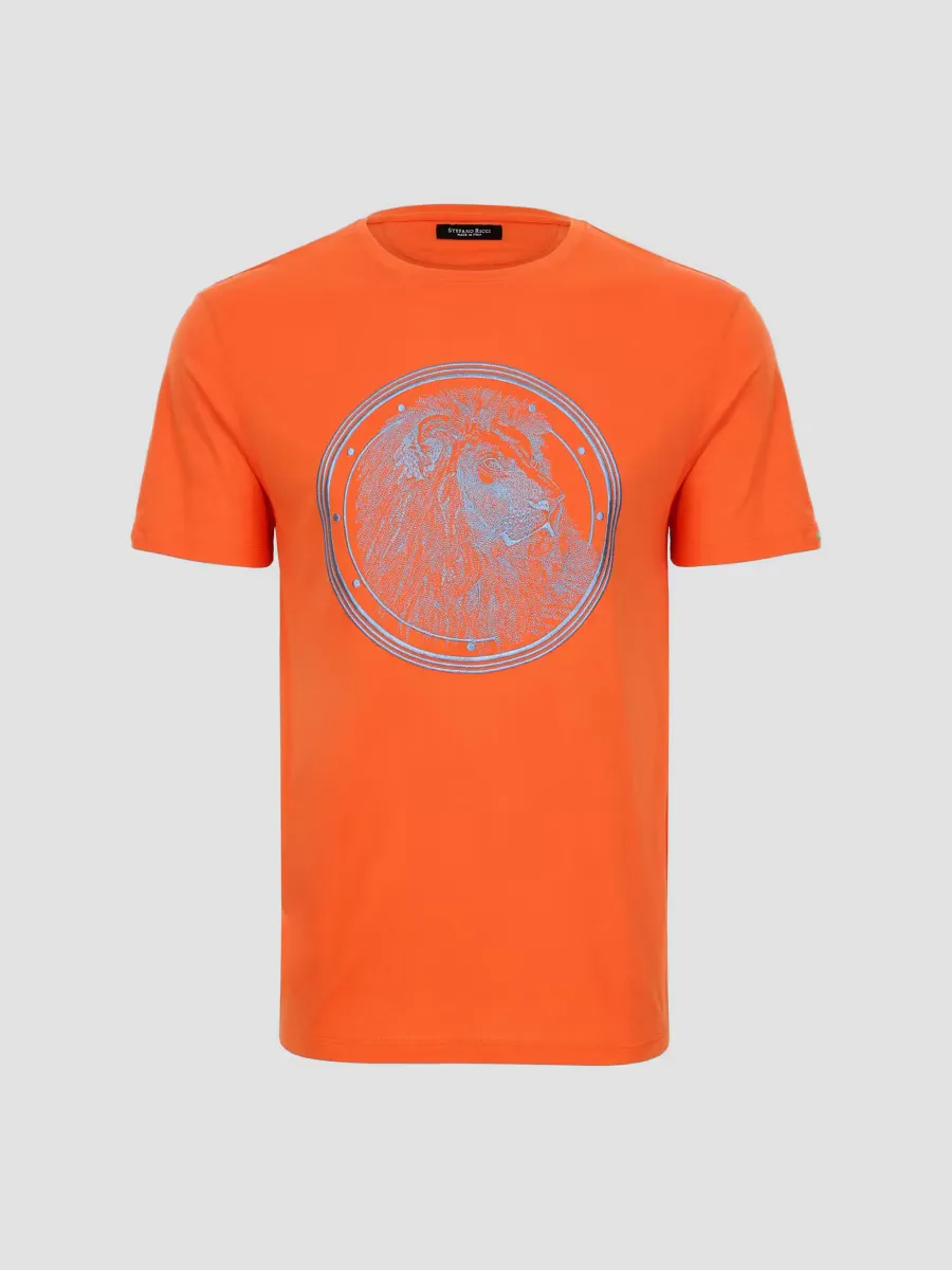 Octagonal Embroidered Monogram T-Shirt by Stefano Ricci