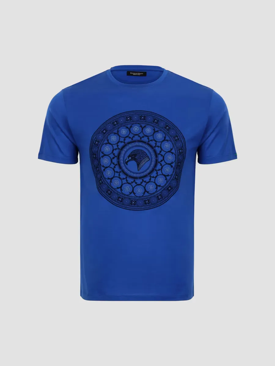 Floral Medallion Logo T-Shirt by Stefano Ricci