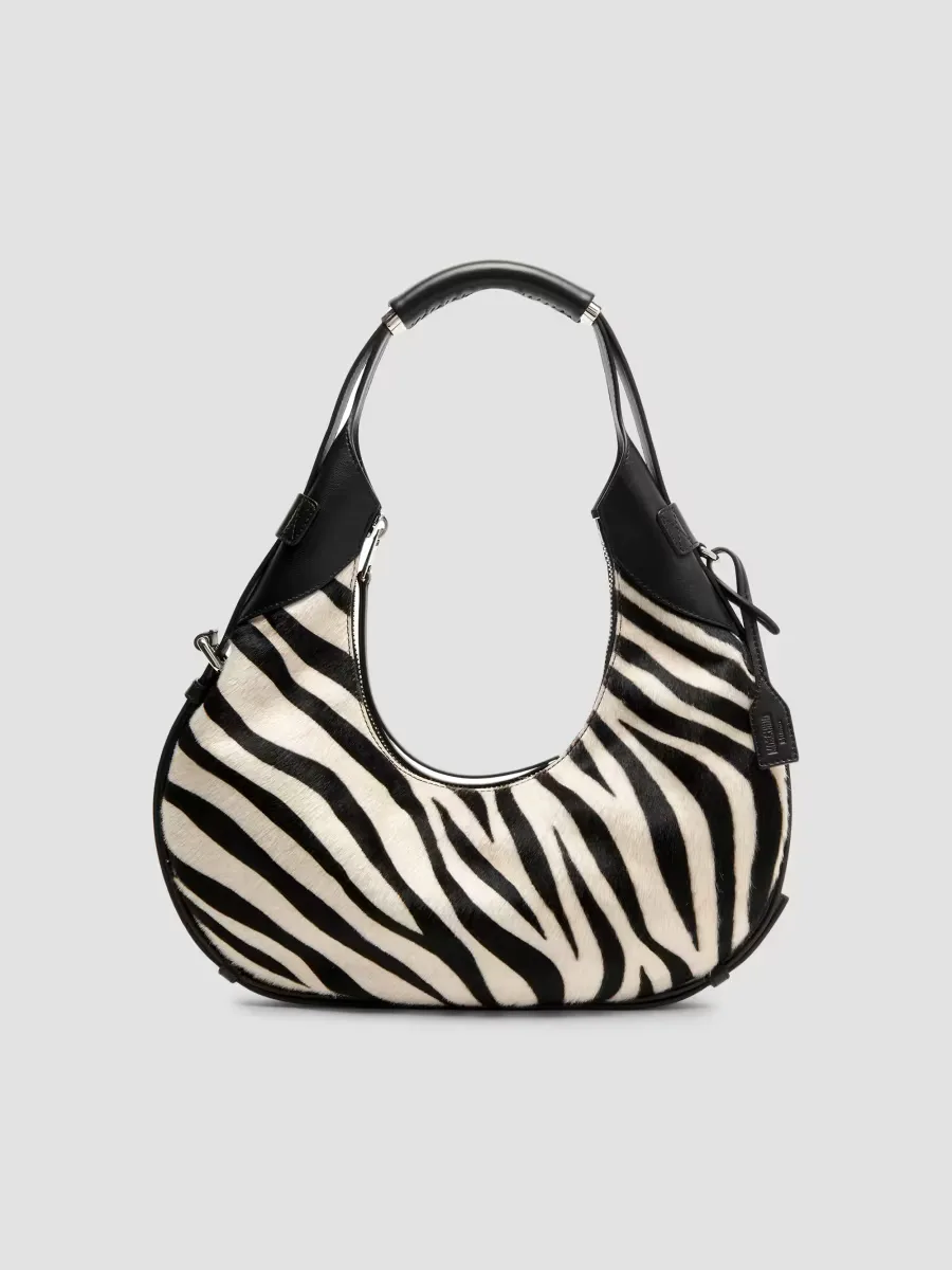 Handle Me Calf Hair Hobo Bag by Moschino