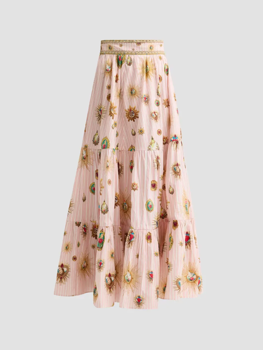 High Waisted Tiered Skirt by Camilla