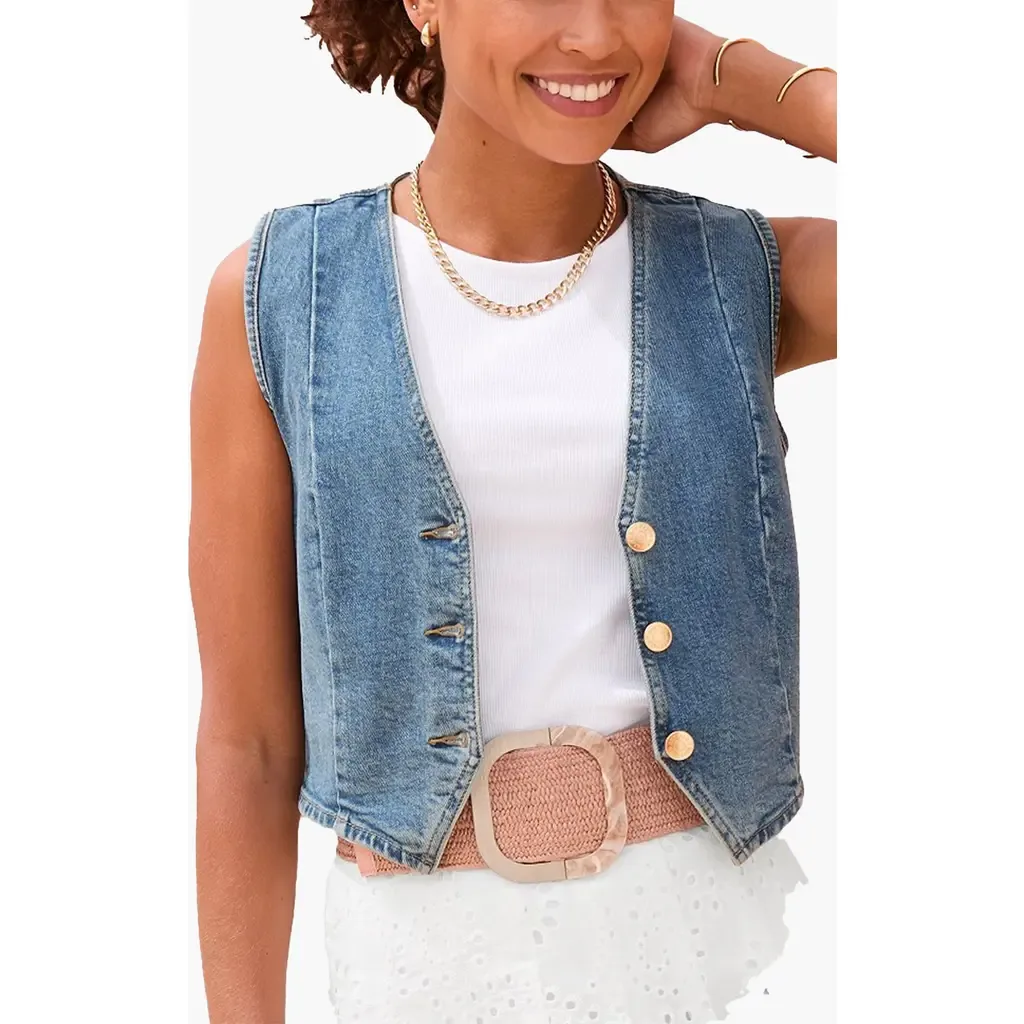 Denim Vest by LASCANA