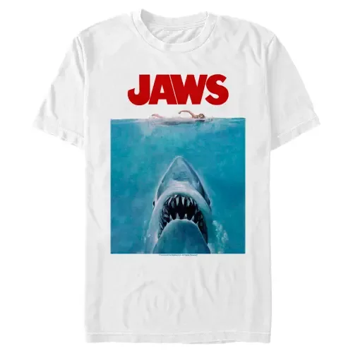 Oversized Movie Poster Short Sleeve Graphic T-Shirt by Jaws