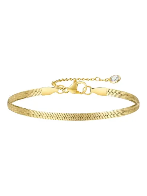 Chic Adjustable Gold Snake Chain Bracelet by DLORIA